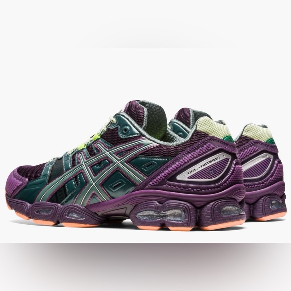 ASICS Mens Purple and Teal Gel Nimbus Performance Running Shoe - Picture 3 of 12